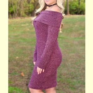 NEW Off-The-Shoulder Sweater Dress